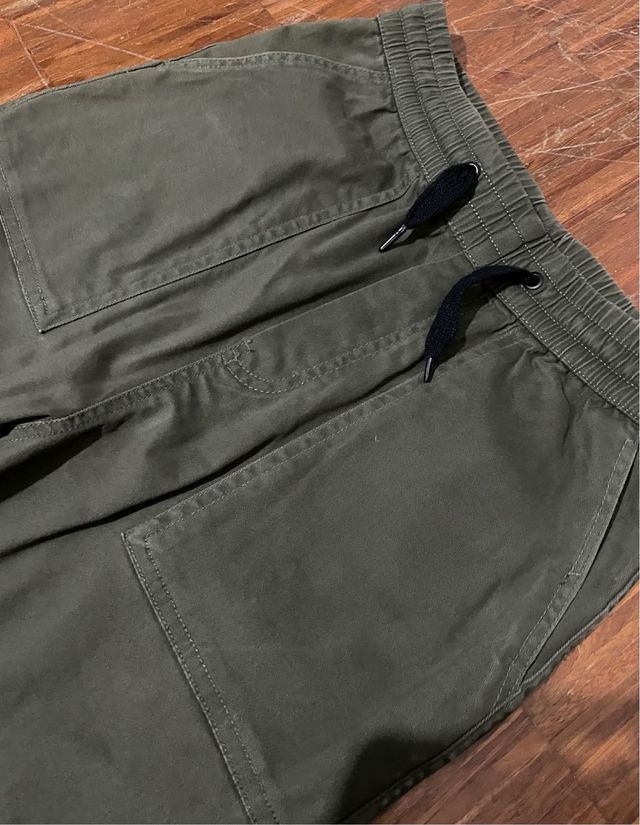 Pantaloni chino skinny verdi cavallo basso