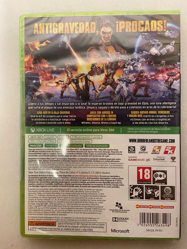 Borderlands The Pre - Sequel Xbox 360 precintado