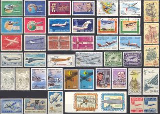 +500 SELLOS TEMA "AVIACIÓN", VARIOS PAISES (1/2)