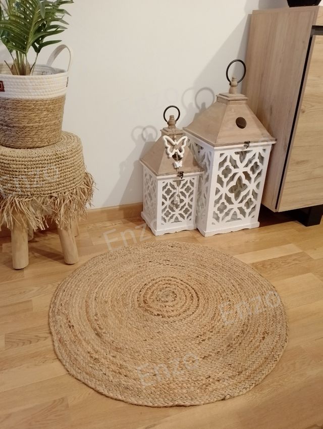Alfombra yute trenzado  80 cm 