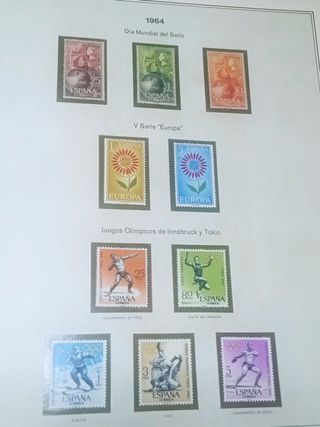 Sellos España de 1963 - 1969 álbum incluido