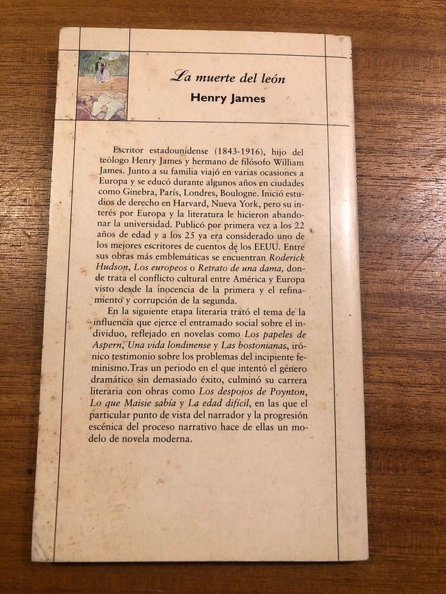 La muerte del león (Henry James)