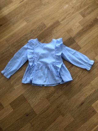 Blusa azul Zara talla 3-4