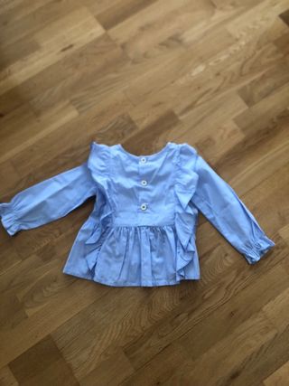Blusa azul Zara talla 3-4
