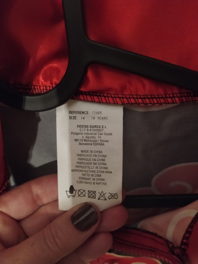 Disfraz Akatsuki - Naruto