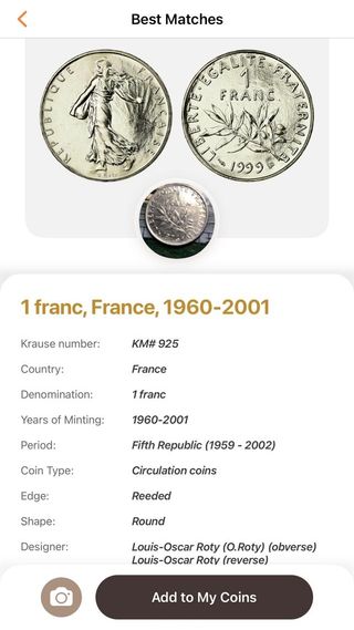 1 franc Francia 1960-2001