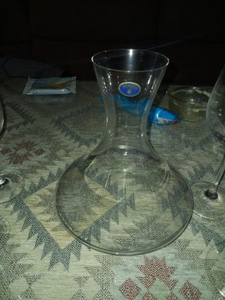 Juego 18 copas cristal bohemia+decantador vino