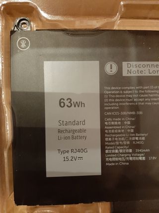 Batteria per computer portatile Dell RJ40G