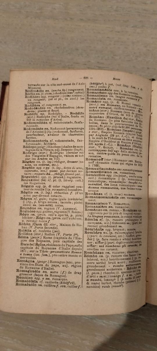 Vocabolario Ghiotti ita-fra inizio 900
