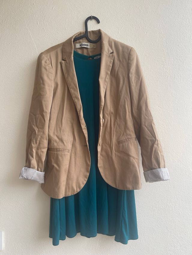 conjunto blazer y vestido