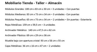 Mobiliario Tienda-Almacén