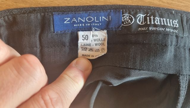 Pantaloni in lana vergine taglia 50