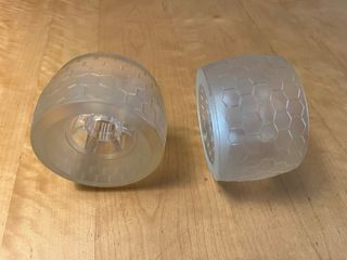 Ruedas de monopatín longboard transparentes (2x)