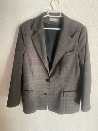 Chaqueta de traje vintage en tono gris