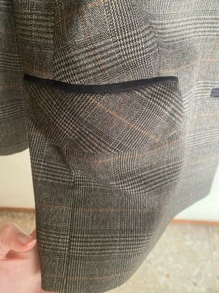 Chaqueta de traje vintage en tono gris