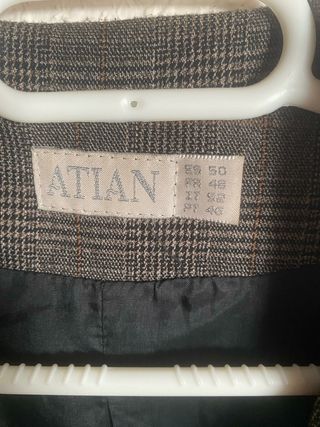 Chaqueta de traje vintage en tono gris