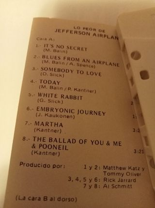 Casete Jefferson Airplane
