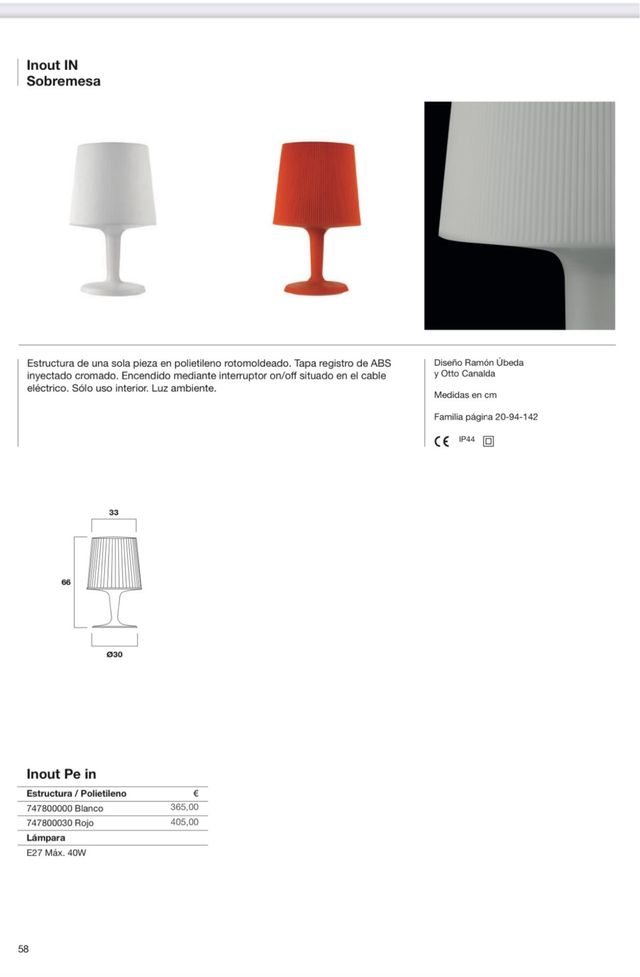 Lampara sobremesa Metalarte Inout In