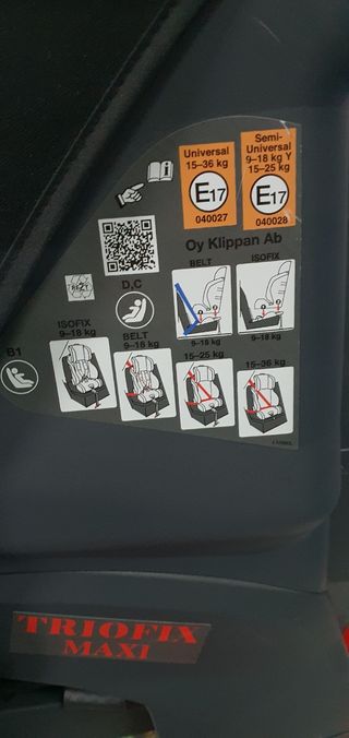 Silla coche bebé - Klippan Triofix Maxi