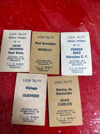 Antiguos cromos de fútbol