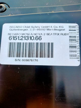 Silla Recaro Monza Nova