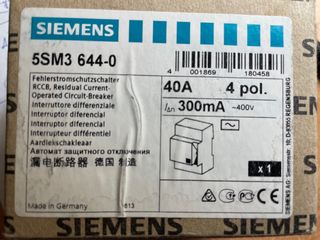 Interruptor diferencial SIEMENS NUEVO