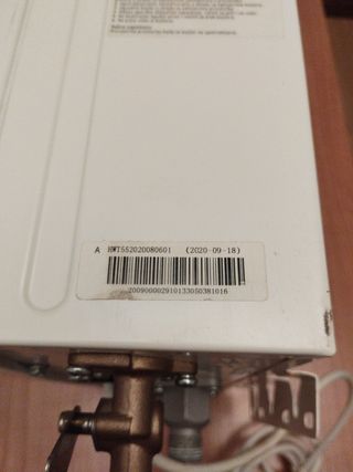 Calentador a gas natural