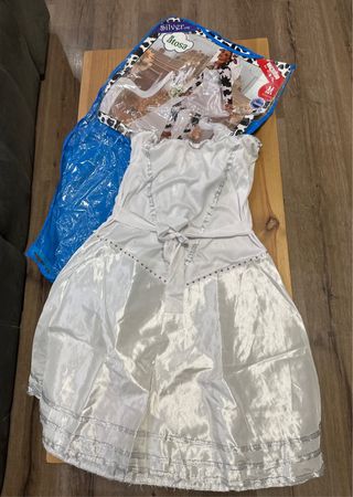 Disfraz novia/ vaca 4 piezas