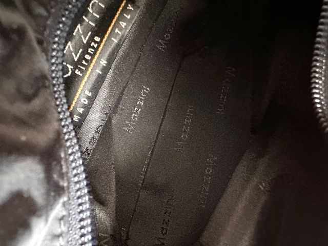 Borsa a mano in seta blu Mazzini Firenze