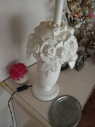 Lampara antigua de madera