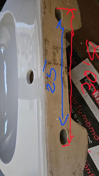 Lavabo de pie gris sin usar