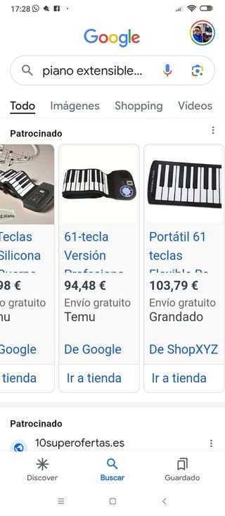 Piano flexible de silicona 61 teclas