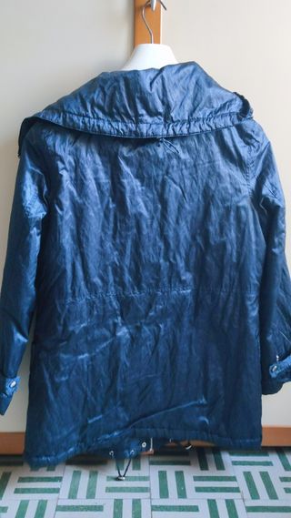 Giubbino blu donna con zip e bottoni