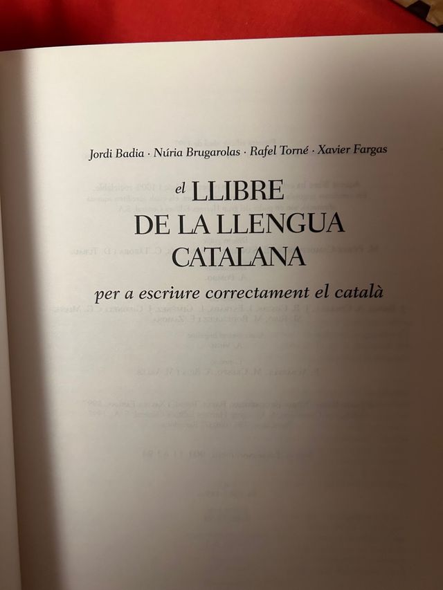 El llibre de la llengua catalana.