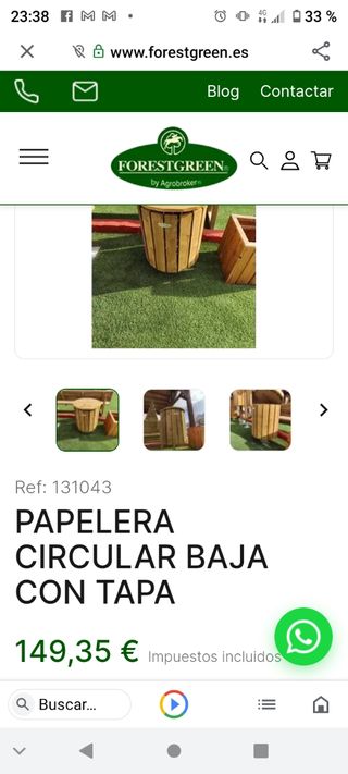 Vendo papelera madera 
