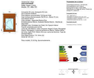Ventanas a estrenar nogal
