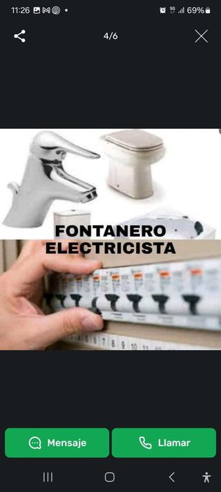 Fontanero electricista reformas 627780227