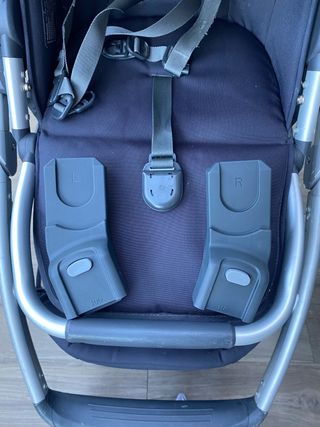 Cochecito Uppababy Cruz beige con capazo.