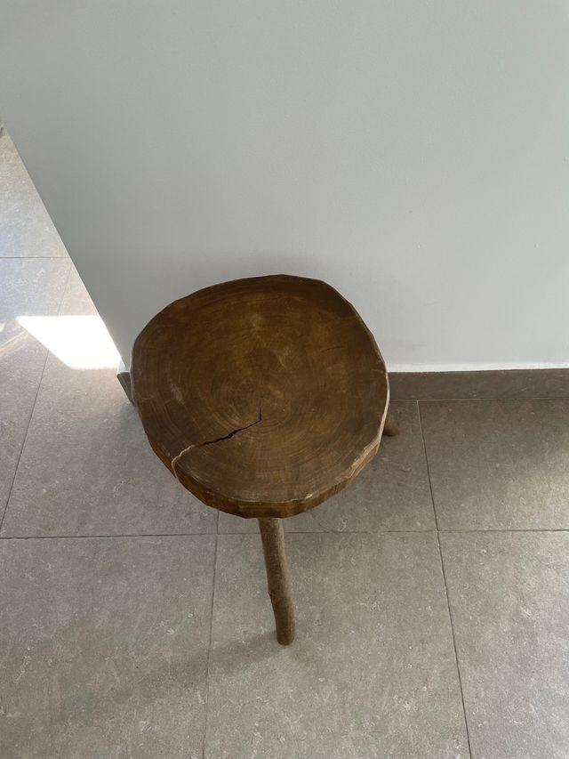 taburete madera artesanal