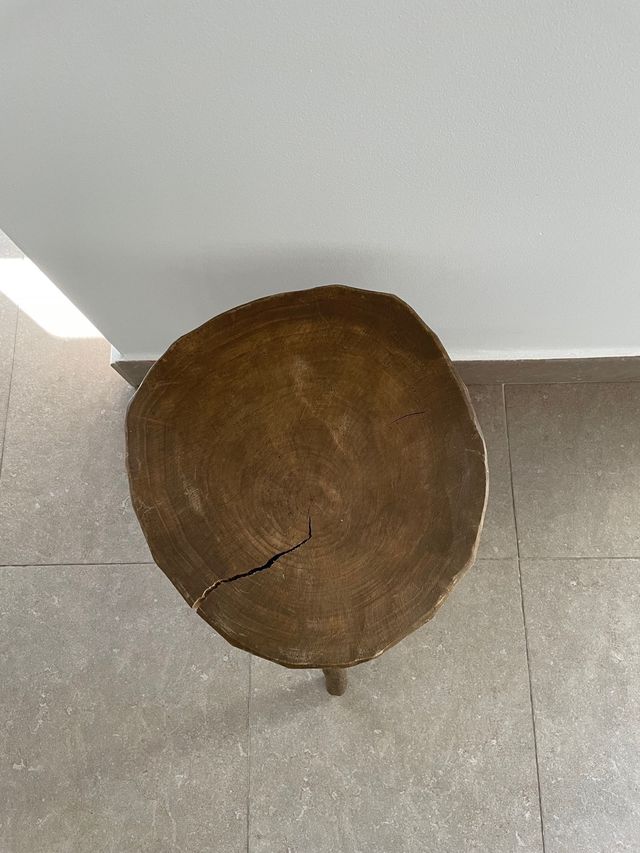 taburete madera artesanal