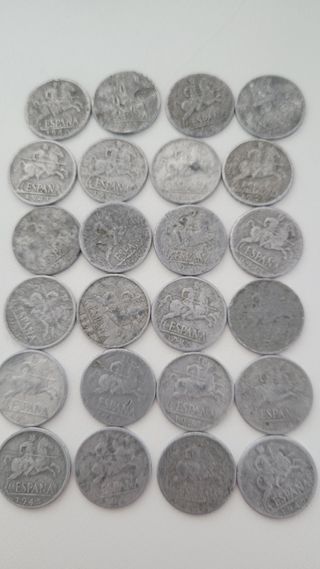 Monedas 10 céntimos años 40-41-43-45-53
