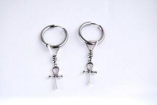 PENDIENTES HOLE ROUND ANKH BLEY