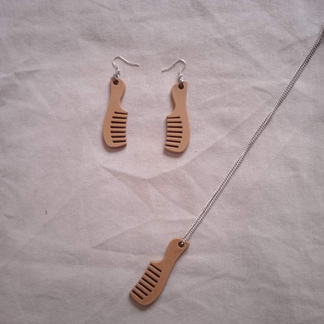Conjunto bisutería peine handmade