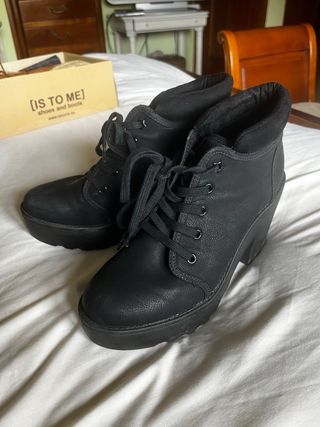Botines negros plataforma