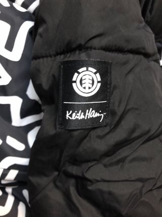 chaqueta puffer element x keith haring talla M