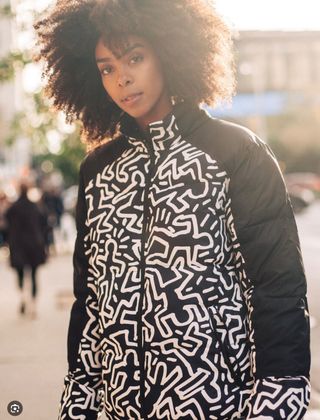 chaqueta puffer element x keith haring talla M