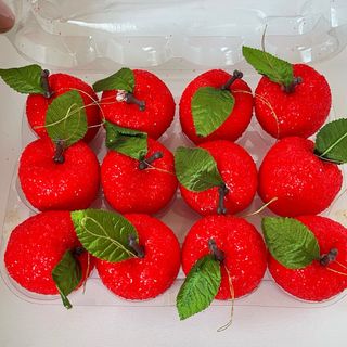 Navidad /adornos manzanas rojas / vintage / nuevo