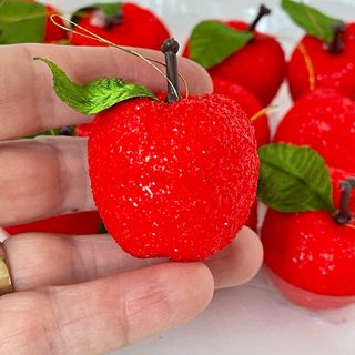 Navidad /adornos manzanas rojas / vintage / nuevo