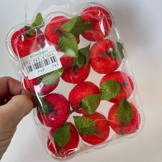 Navidad /adornos manzanas rojas / vintage / nuevo