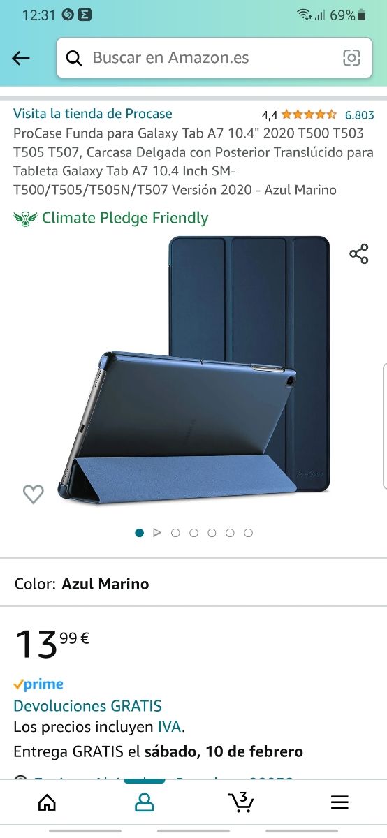 Funda galaxy tab A7 10.1. Haz una oferta!